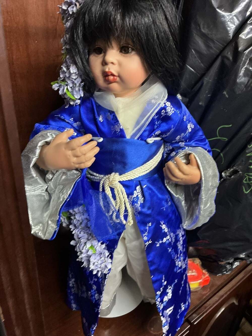 Fayzah Spanos 2001 Tea Time Baby Vinyl Asian Doll